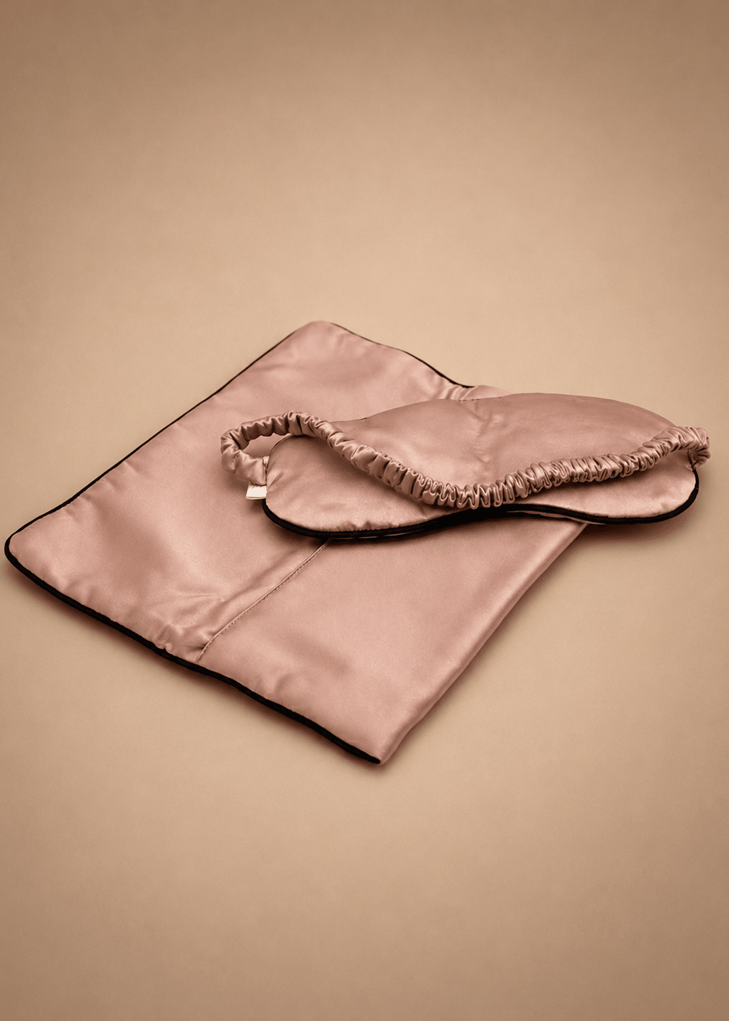 Rose Gold mulberry silk sleep mask set by MIAVERIANA