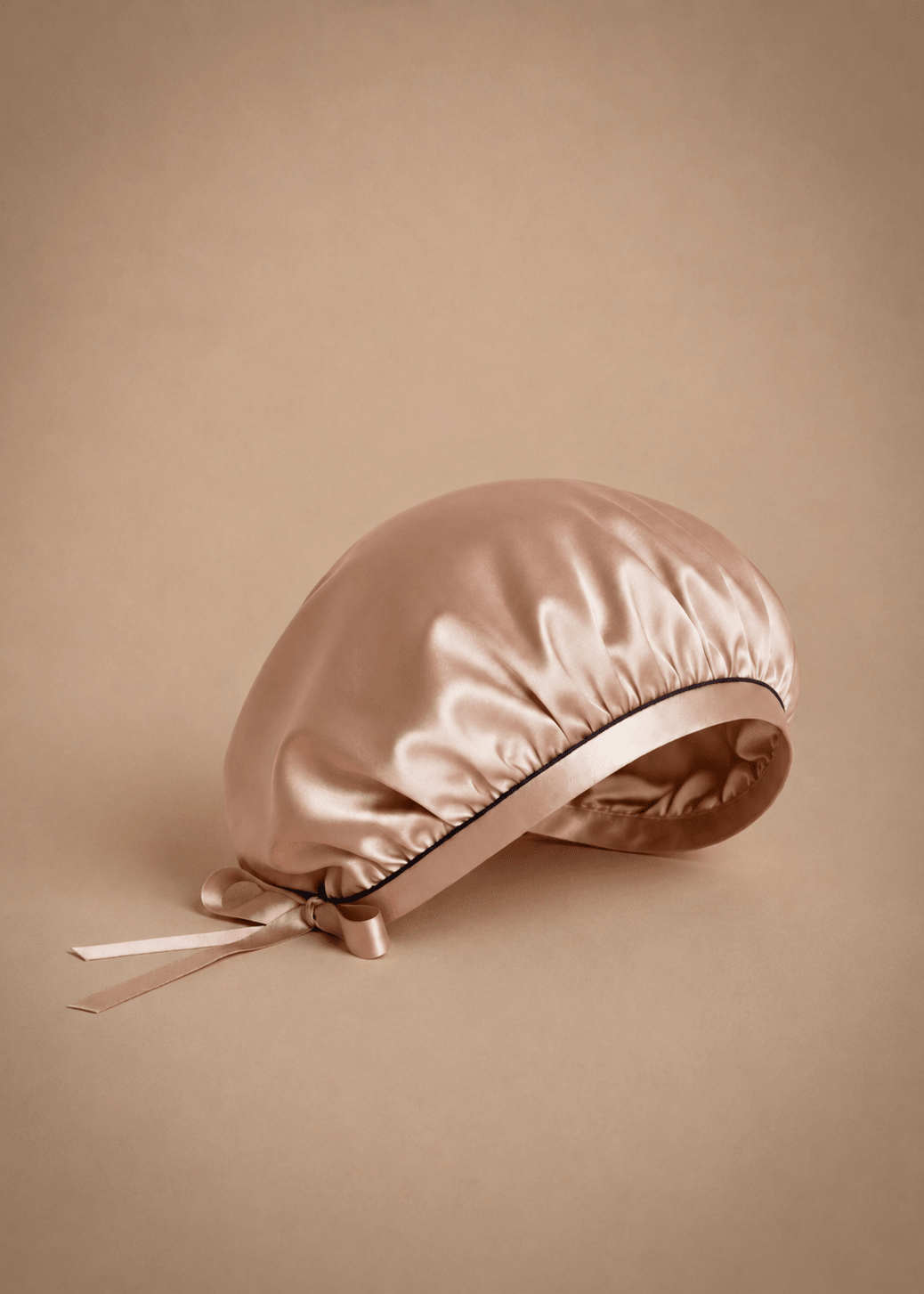 Rose Gold mulberry silk hair bonnet by MIAVERIANA