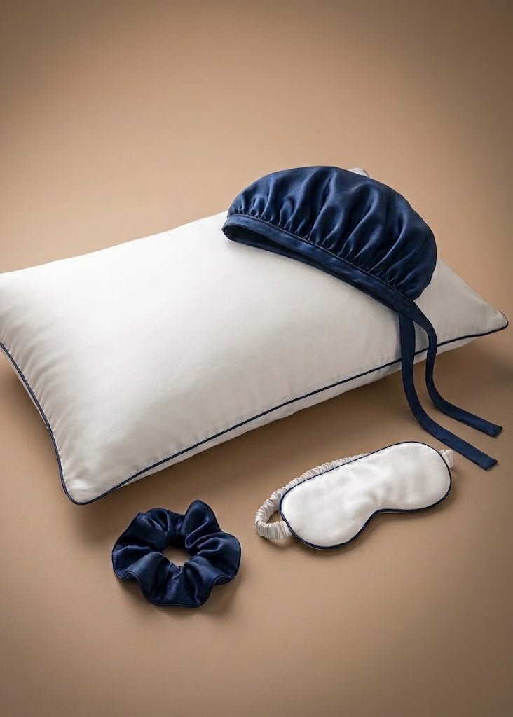The Ultimate Mulberry Silk Sleep Set pillowcase eye mask hair bonnet scrunchie - MIAVERIANA