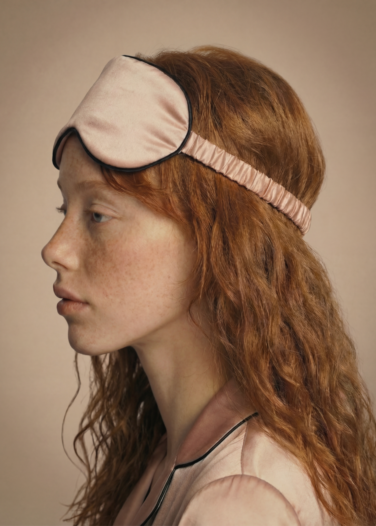 Seidenaugenmaske Roségold