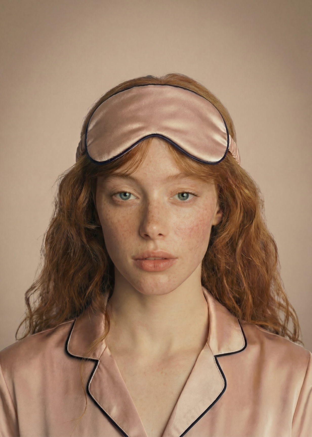 Seidenaugenmaske Roségold