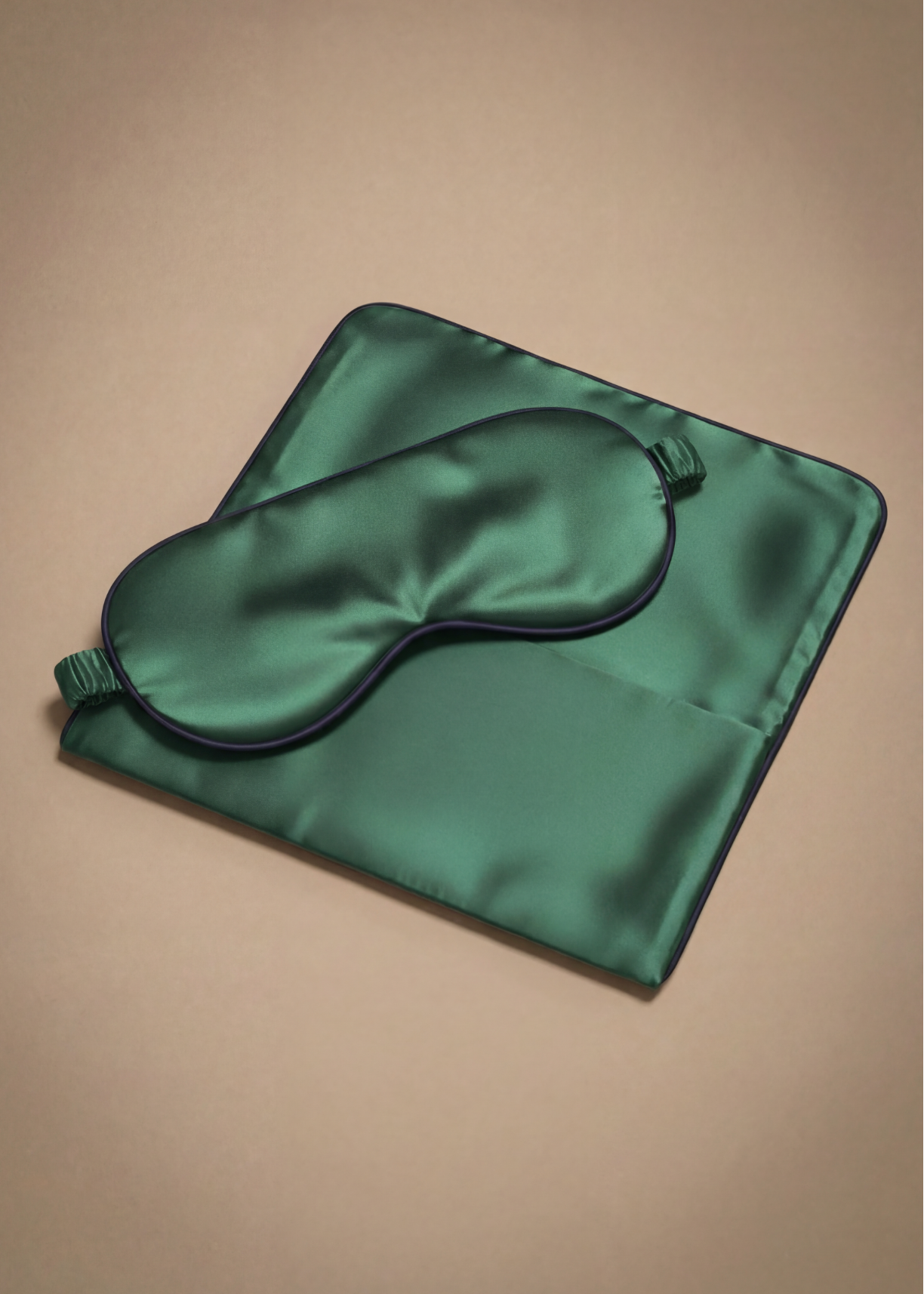 Seiden-Augenmaske Grün-Smaragd