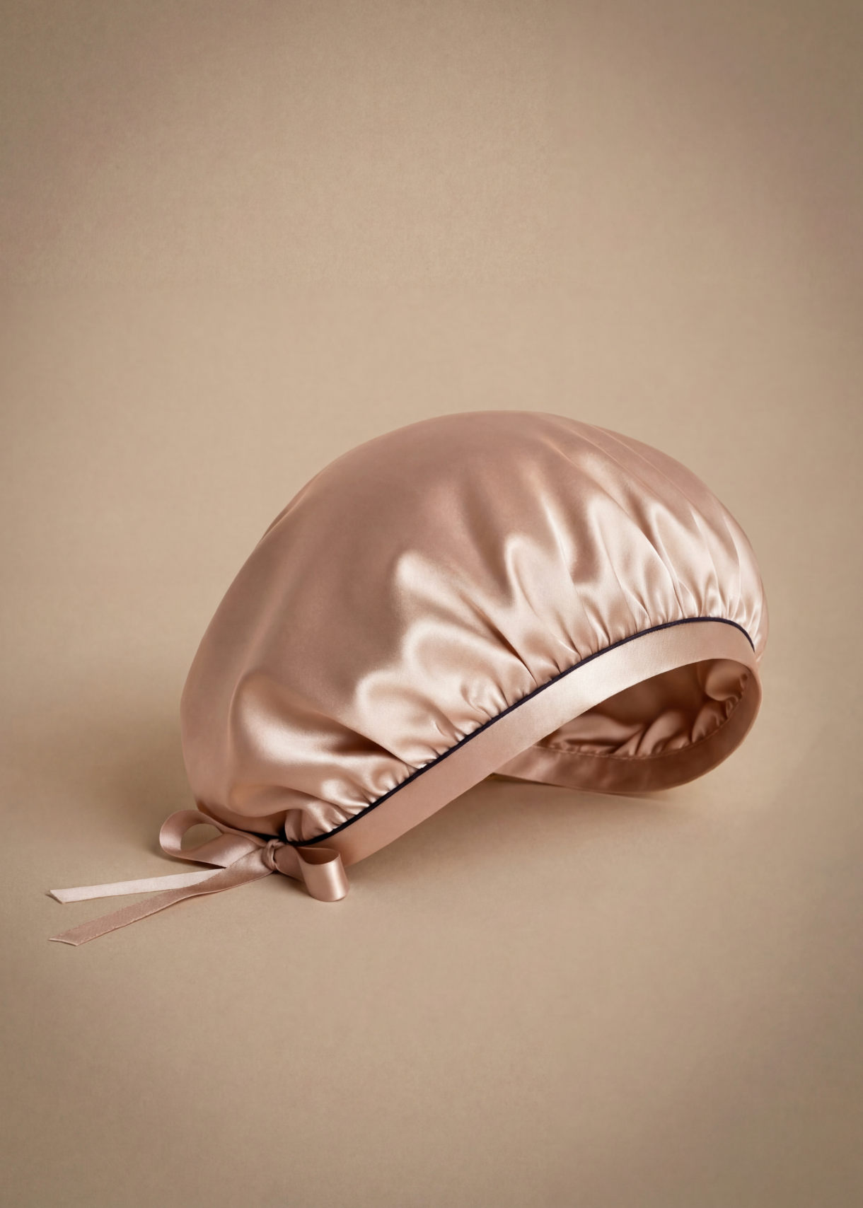 Seidenhaarhaube in Roségold