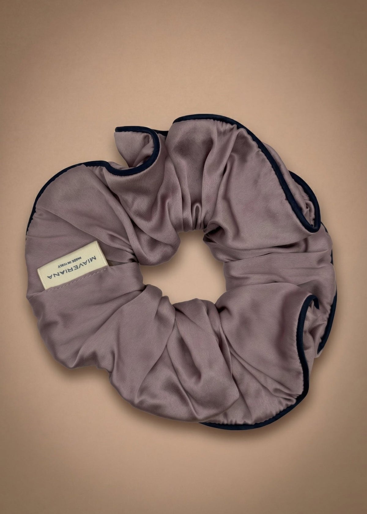 Mulberry Silk Scrunchie with Signature Trim - MIAVERIANA