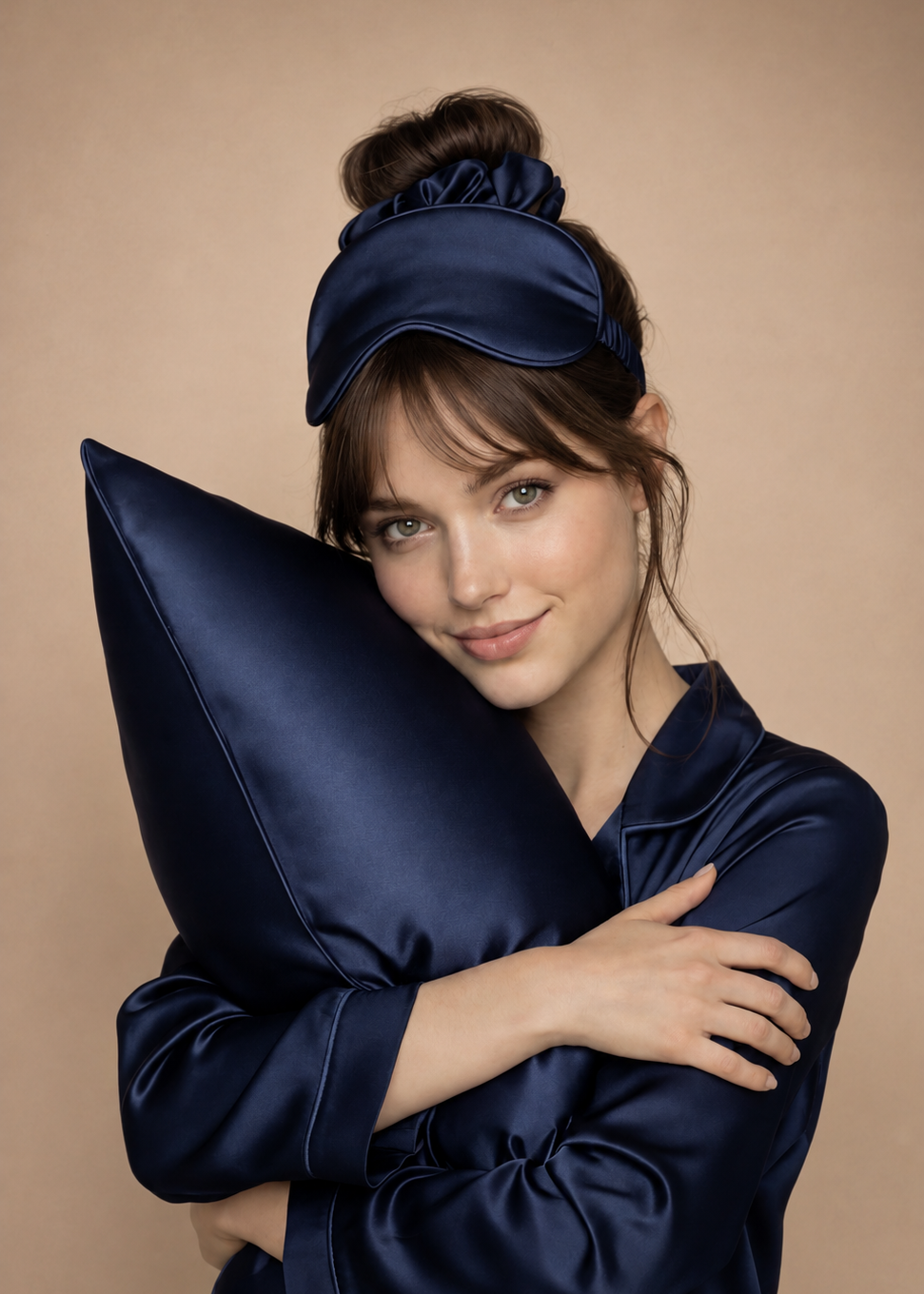 Midnight Blue mulberry silk gift set by MIAVERIANA