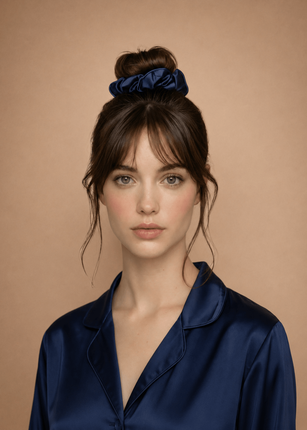 Mulberry Silk Scrunchie with Signature Trim - MIAVERIANA
