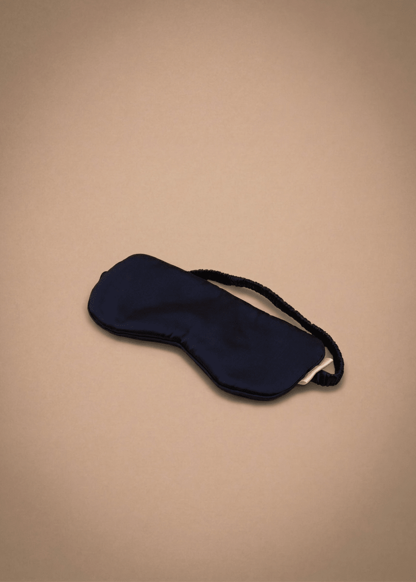 Seiden Schlafmaske Mitternachtsblau