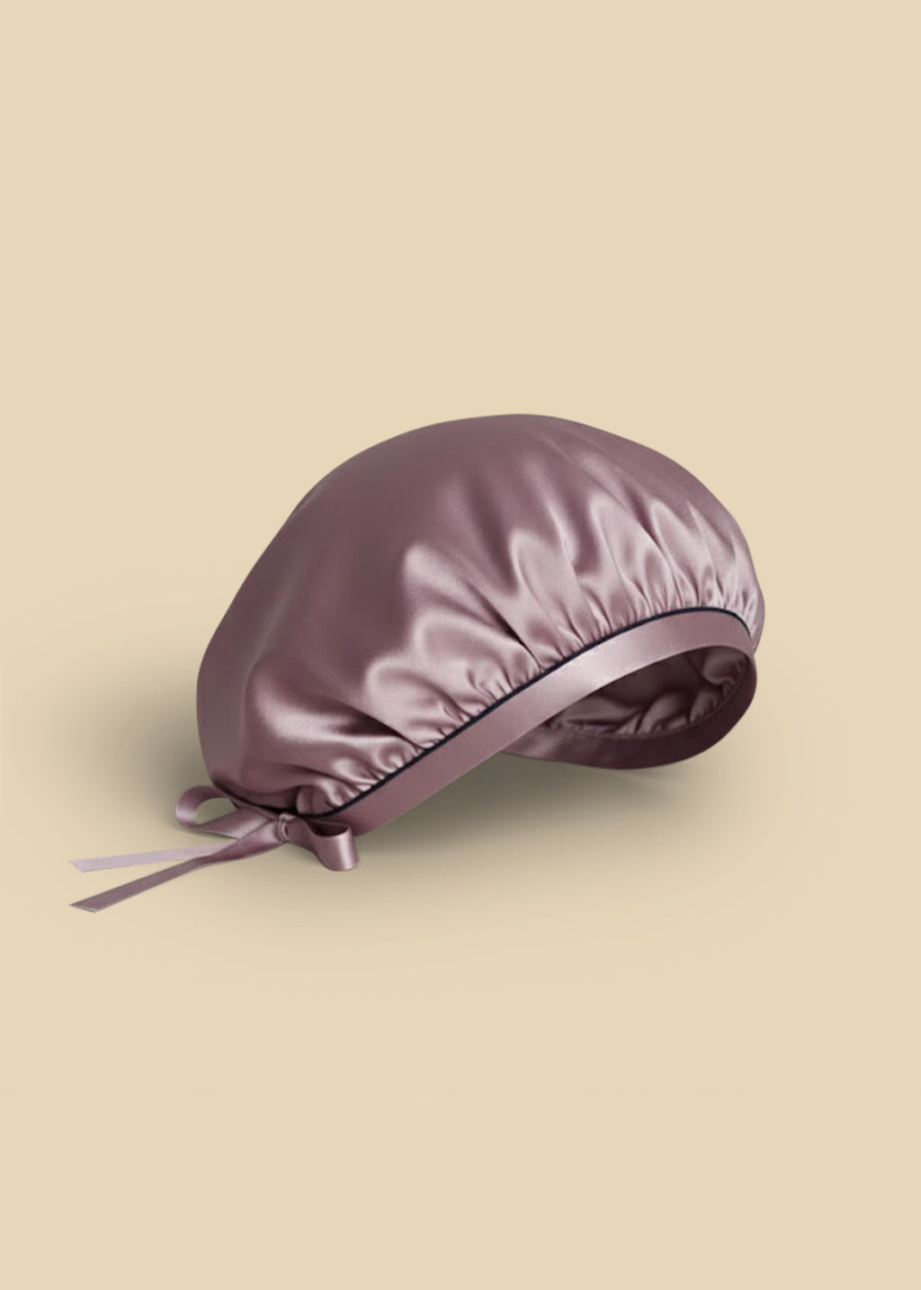 BONNET EN SOIE LILAS