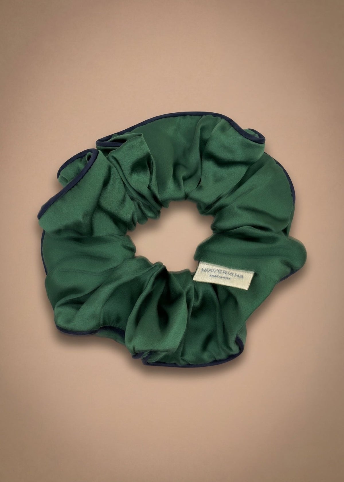 Mulberry Silk Scrunchie with Signature Trim - MIAVERIANA