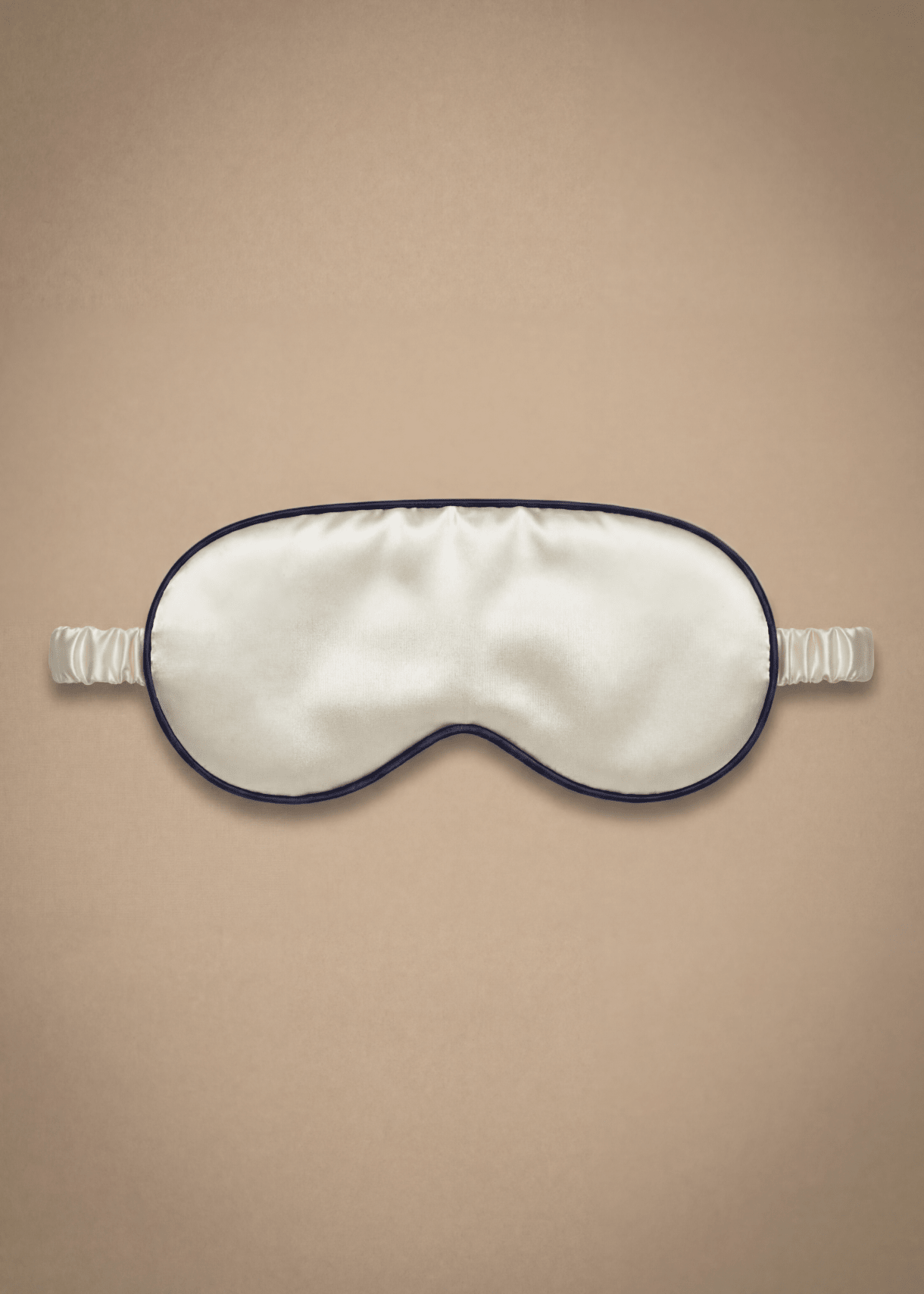 Pearl ivory silk sleep mask by Miaveriana