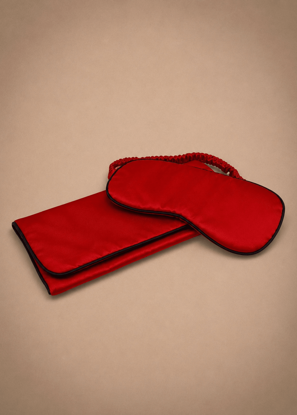 Ruby Red mulberry silk sleep mask set by MIAVERIANA